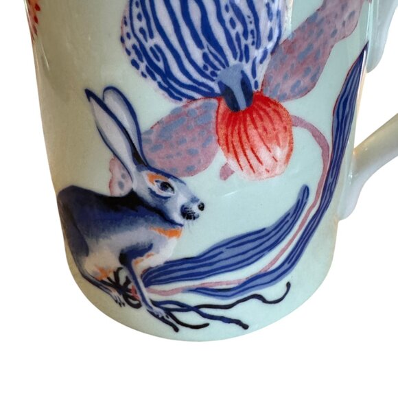 Anthropologie Sarah Gordon Bunny Mug 14.5 oz. Glazed Stoneware Woodlands Cottage - Picture 9 of 16